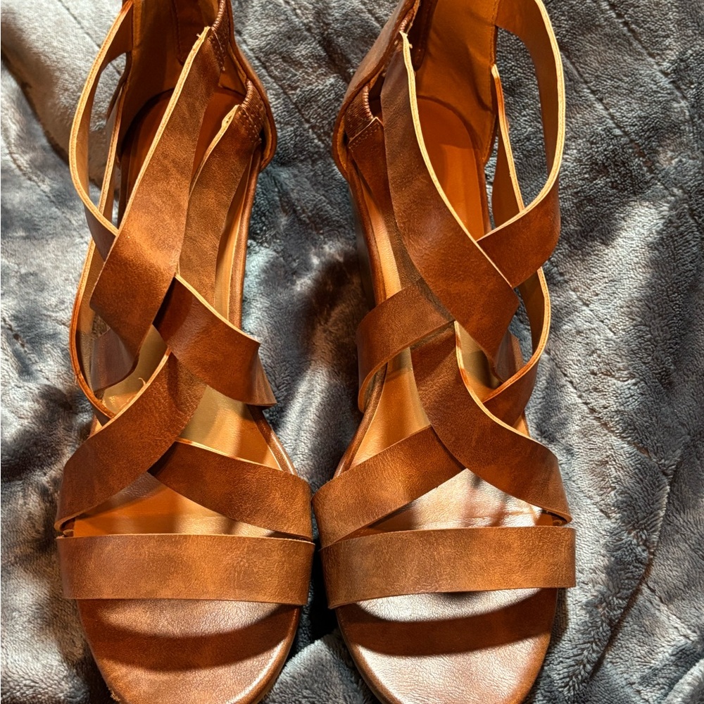 Tasha Brown Strappy Heels Charlotte Russe
